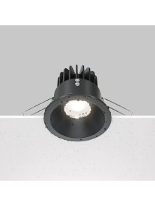 Oprawa wpuszczana LED Zoom (oczko łazienkowe) – okrągła, głęboka, 12W, 4000K, kąt 60°, ściemnialna, IP65, czarna