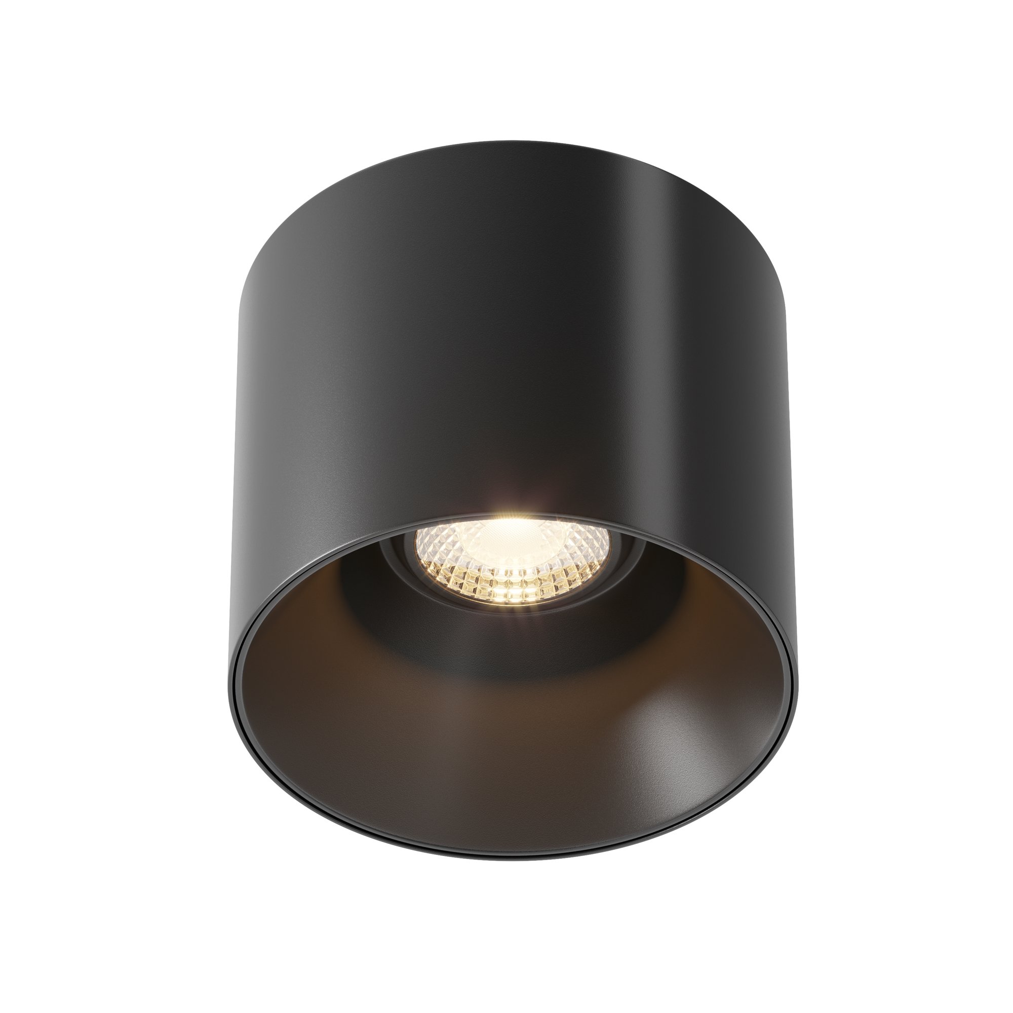 Oprawa sufitowa natynkowa LED Alfa – okrągła, tuba 12.5 cm, 25W, 3000K, kąt 60°, ściemnialna, czarna