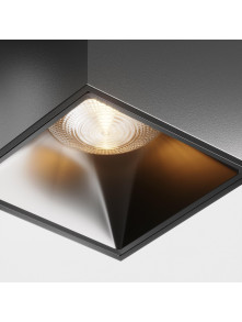 Oprawa sufitowa natynkowa LED Alfa – kwadratowa, sześcian, 12W, 3000K, kąt 24°, ściemnialna, czarna
