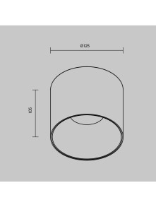 Oprawa sufitowa natynkowa LED Alfa – okrągła, tuba 12.5 cm, 25W, 4000K, kąt 60°, biało-czarna Oprawa sufitowa natynkowa LED Alfa – okrągła, tuba 12.5 cm, 25W, 4000K, kąt 60°, biało-czarna