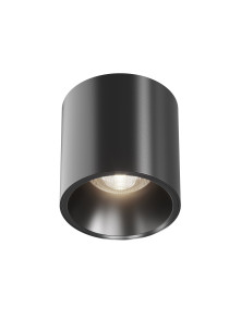 Oprawa sufitowa natynkowa LED Alfa – okrągła, tuba 7 cm, 12W, 4000K, kąt 24°, ściemnialna, czarna