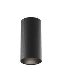 Oprawa sufitowa natynkowa Artisan – okrągła, tuba, GU10, z perforacją 3D, czarna