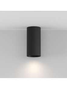 Oprawa sufitowa natynkowa Artisan – okrągła, tuba, GU10, z perforacją 3D, czarna