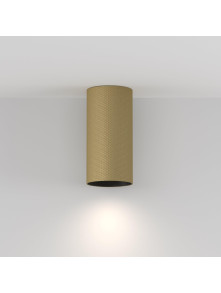 Oprawa sufitowa natynkowa Artisan – okrągła, tuba, GU10, z perforacją 3D, złota Oprawa sufitowa natynkowa Artisan – okrągła, tuba, GU10, z perforacją 3D, złota