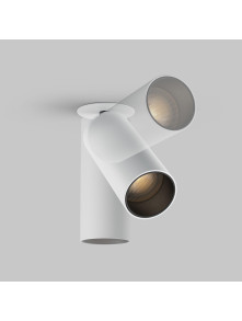 Oprawa sufitowa natynkowa wpuszczana LED Focus – okrągła, spot, regulowany, 12W, 3000K, kąt 50°, biała Oprawa sufitowa natynkowa wpuszczana LED Focus – okrągła, spot, regulowany, 12W, 3000K, kąt 50°, biała