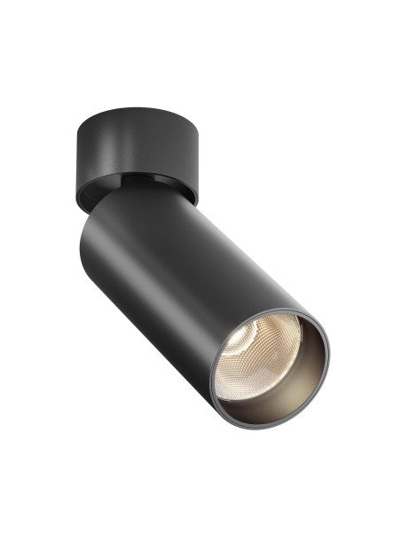 Oprawa sufitowa natynkowa LED Focus – okrągła, spot, regulowany, 12W, 3000K, kąt 50°, czarny reflektor