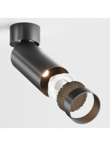 Oprawa sufitowa natynkowa LED Focus – okrągła, spot, regulowany, 12W, 3000K, kąt 50°, ściemnialna, czarny reflektor Oprawa sufitowa natynkowa LED Focus – okrągła, spot, regulowany, 12W, 3000K, kąt 50°, ściemnialna, czarny reflektor