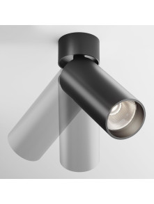 Oprawa sufitowa natynkowa LED Focus – okrągła, spot, regulowany, 12W, 4000K, kąt 50°, czarny reflektor