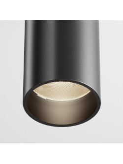 Oprawa sufitowa natynkowa LED Focus – okrągła, tuba, 12W, 3000K, kąt 50°, ściemnialna, czarna