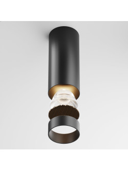 Oprawa sufitowa natynkowa LED Focus – okrągła, tuba, 12W, 3000K, kąt 50°, ściemnialna, czarna