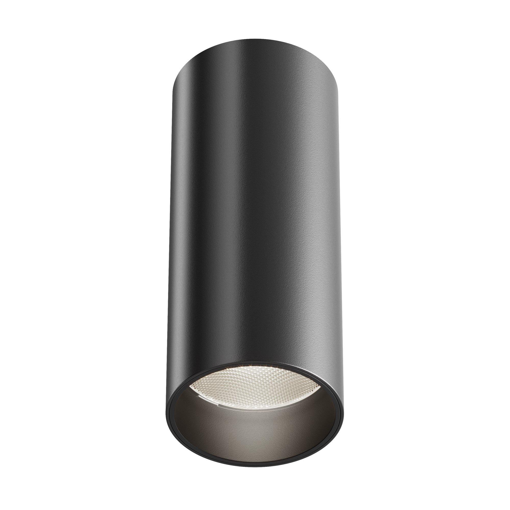 Oprawa sufitowa natynkowa LED Focus – okrągła, tuba, 12W, 4000K, kąt 50°, ściemnialna, czarna