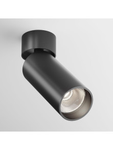 Oprawa sufitowa natynkowa LED Focus – okrągła, spot, regulowany, 12W, 4000K, kąt 50°, ściemnialna, czarny reflektor