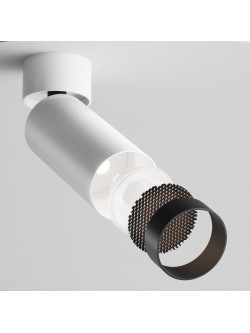 Oprawa sufitowa natynkowa LED Focus – okrągła, spot, regulowany, 12W, 4000K, kąt 50°, biały reflektor