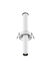 Oprawa sufitowa wpuszczana LED Focus T – wysuwana tuba 30 cm, regulowana, okrągła, 7W, 3000K, kąt 36°, biała