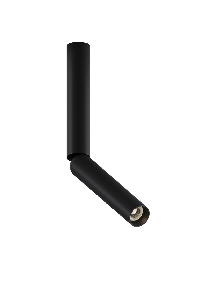 Oprawa sufitowa natynkowa LED Focus T – okrągła, regulowana, wąska tuba, 6W, 3000K, kąt 36°, czarna