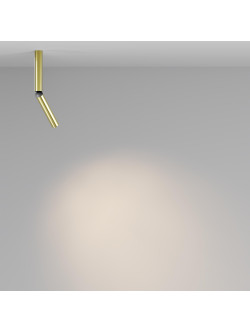 Oprawa sufitowa natynkowa LED Focus T – okrągła, regulowana, wąska tuba, 6W, 3000K, kąt 36°, mosiężna