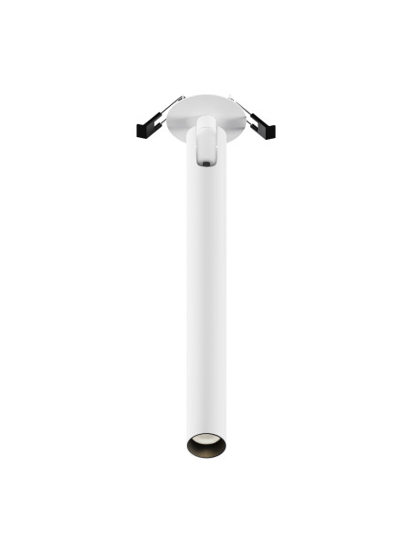 Oprawa sufitowa wpuszczana LED Focus T – okrągła, regulowana tuba 30 cm, 6W, 3000K, kąt 36°, biała