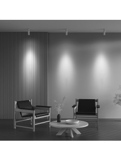 Oprawa sufitowa natynkowa LED Focus Zoom – reflektor z regulowanym skupieniem 15°-50°, 12W, 3000K, biała