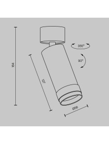 Oprawa sufitowa natynkowa LED Focus Zoom – reflektor z regulowanym skupieniem 15°-50°, 12W, 3000K, biała