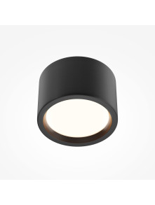 Mały plafon sufitowy LED Hydra 10 cm – 10W, 3000K, 600 lm, 120°, IP44, czarny - Maytoni