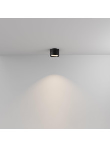 Mały plafon sufitowy LED Hydra 10 cm – 10W, 3000K, 600 lm, 120°, IP44, czarny - Maytoni