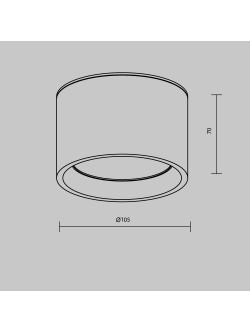 Mały plafon sufitowy LED Hydra 10 cm – 10W, 3000K, 600 lm, 120°, IP44, czarny - Maytoni