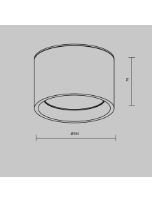 Mały plafon sufitowy LED Hydra 10 cm – 10W, 3000K, 600 lm, 120°, IP44, czarny - Maytoni