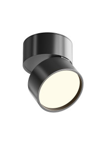Oprawa sufitowa natynkowa LED Onda 780 lm – okrągła, szerokokątna, regulowana, 12W, 3000K, kąt 120°, czarna
