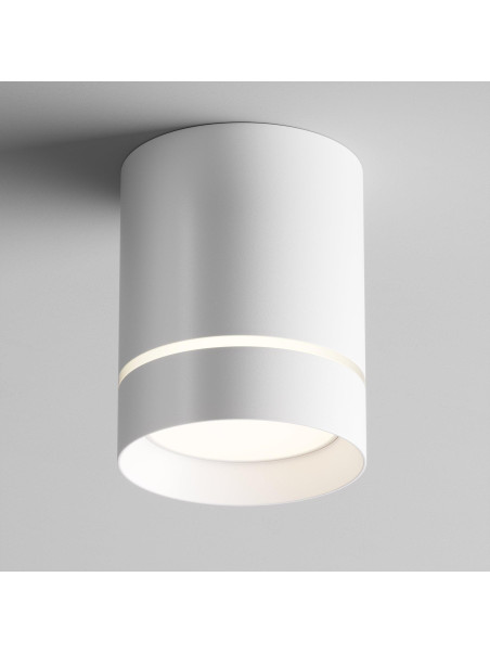 Lampa sufitowa tuba LED Orlo – 9W, 4000K, kąt 120°, 400lm, biała z pierścieniem - Maytoni