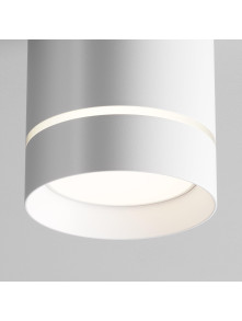Lampa sufitowa tuba LED Orlo – 9W, 4000K, kąt 120°, 400lm, biała z pierścieniem - Maytoni