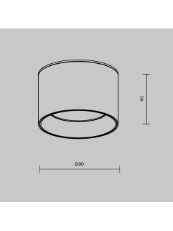 Plafon LED Vega 9 cm – 8W, 3000K, 580 lm, 110°, mały, czarny - Maytoni