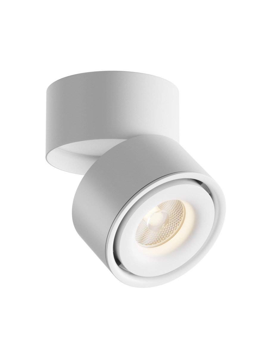 Oprawa sufitowa natynkowa LED Yin – spot tubowy, regulowany, ściemnialny, 15W, 3000K, kąt 24°, minimalistyczna, biała