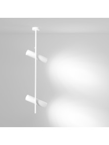 Minimalistyczna lampa sufitowa Elti - białe tuby z 2 reflektorami GU10 - Maytoni
