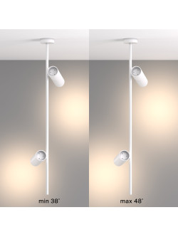 Minimalistyczna lampa sufitowa Elti - białe tuby z 2 reflektorami GU10 - Maytoni