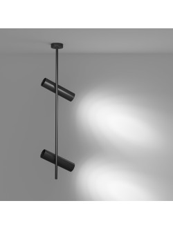 Minimalistyczny czarny reflektor sufitowy Elti - 2 regulowane tuby GU10
