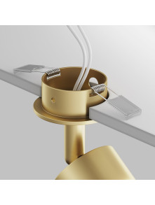 Złoty minimalistyczny reflektor sufitowy Focus - metalowa tuba 1xGU10