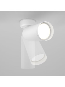 Biały reflektor sufitowy Focus - smukła tuba GU10 1-punktowa