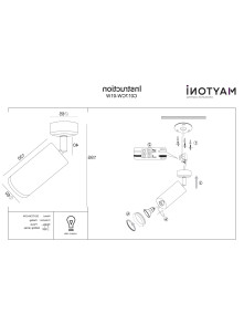 Biały reflektor sufitowy Focus - smukła tuba GU10 1-punktowa