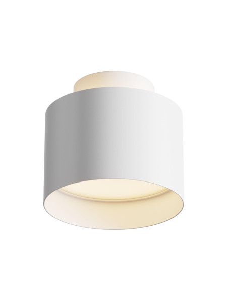Biały plafon sufitowy Planet LED 10 cm - aluminiowa tuba z poświatą, 3000K, 780 lm, 10W Biały plafon sufitowy Planet LED 10 cm - aluminiowa tuba z poświatą, 3000K, 780 lm, 10W
