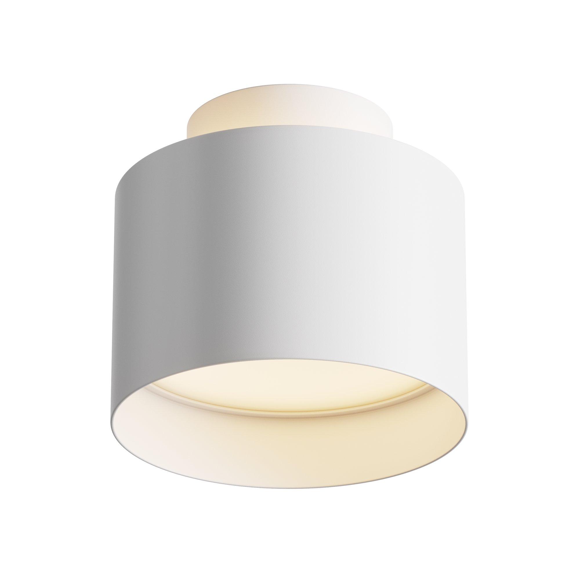 Biały plafon sufitowy Planet LED 10 cm - aluminiowa tuba z poświatą, 3000K, 780 lm, 10W