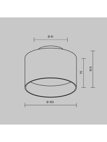 Biały plafon sufitowy Planet LED 10 cm - aluminiowa tuba z poświatą, 3000K, 780 lm, 10W Biały plafon sufitowy Planet LED 10 cm - aluminiowa tuba z poświatą, 3000K, 780 lm, 10W