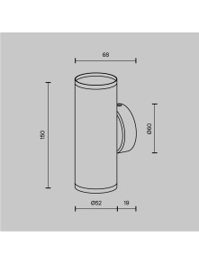 Minimalistyczny kinkiet Focus S do korytarza - czarna tuba góra-dół GU10 2x - Maytoni Minimalistyczny kinkiet Focus S do korytarza - czarna tuba góra-dół GU10 2x - Maytoni