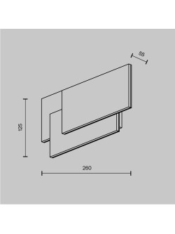 Minimalistyczny biały kinkiet LED Trame do salonu - geometryczne nachodzące płyty 3000K