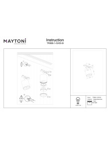 Reflektor GX53 na szynoprzewód 1-fazowy Maytoni - Polar czarny