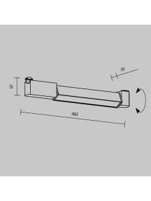 Podłuzna czarna lampa 110° na szynoprzewód 1F Maytoni LED do biura - 3000K 780lm 12W - Basis Rot 38 cm Podłuzna czarna lampa 110° na szynoprzewód 1F Maytoni LED do biura - 3000K 780lm 12W - Basis Rot 38 cm