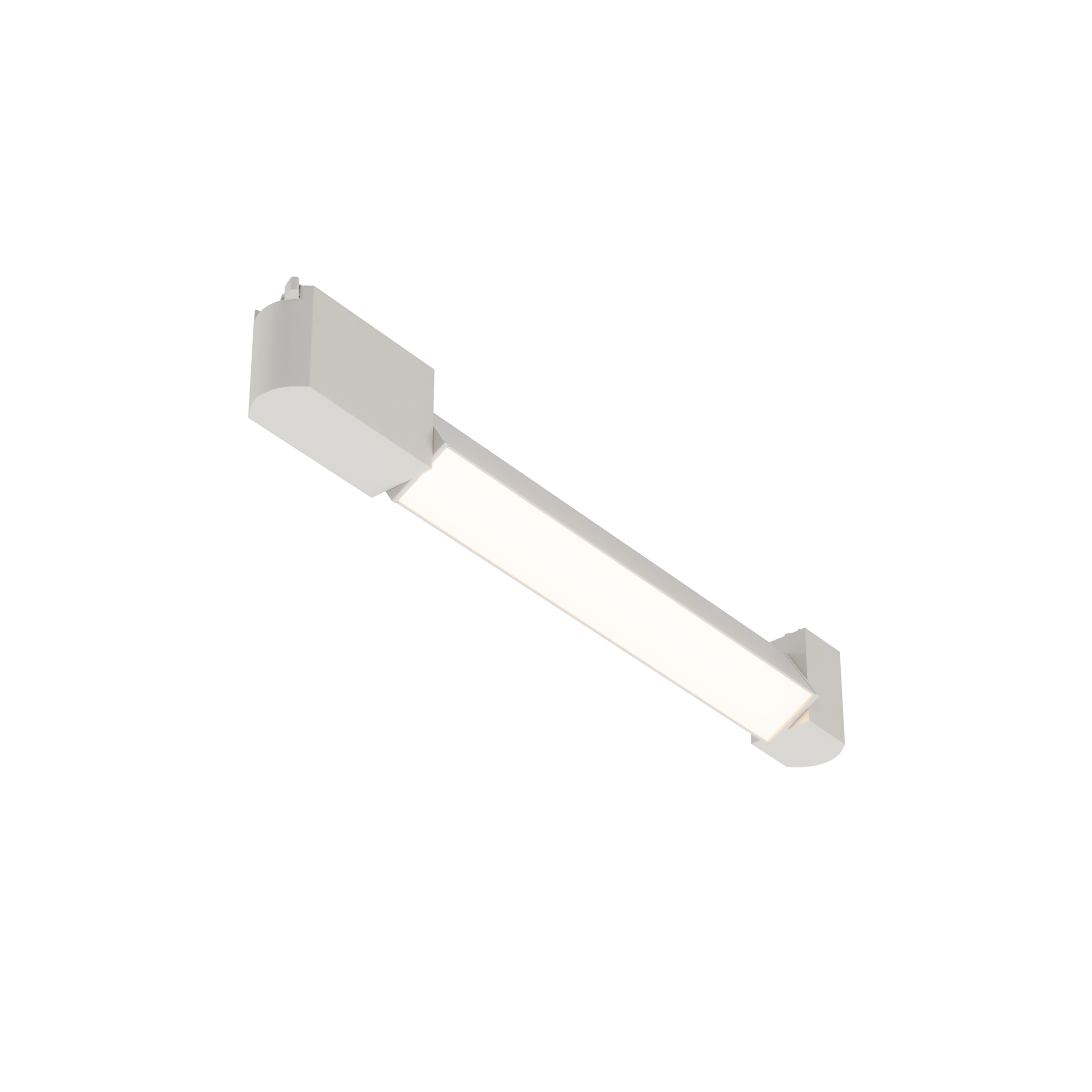 Podłuzna biała lampa 110° na szynoprzewód 1F Maytoni LED do biura - 3000K 780lm 12W - Basis Rot 38 cm