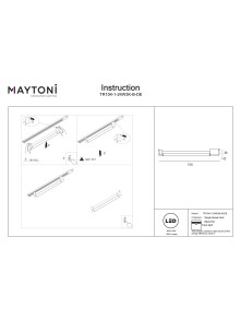 Liniowy reflektor panel 110° na szynoprzewód 1F Maytoni - LED 3000K 1540lm 24W - czarny Basis Rot 51 cm Liniowy reflektor panel 110° na szynoprzewód 1F Maytoni - LED 3000K 1540lm 24W - czarny Basis Rot 51 cm
