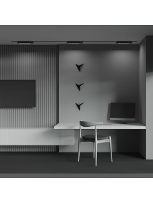 Lampa liniowa z oczkami 30° na szynę 1F Maytoni - LED 3000K 620lm CRI90 - czarny multispot Points Rot 38 cm