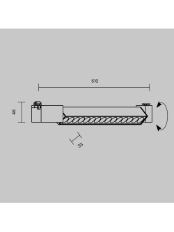 Lampa liniowa z oczkami 30° na szynę 1F Maytoni - LED 3000K 1130lm - biały multispot do biura Points Rot 51 cm