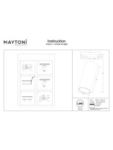 Reflektor tuba 50° na szynoprzewód 1F Maytoni - LED 3000K 900lm 12W - Focus 52mm złoty Reflektor tuba 50° na szynoprzewód 1F Maytoni - LED 3000K 900lm 12W - Focus 52mm złoty